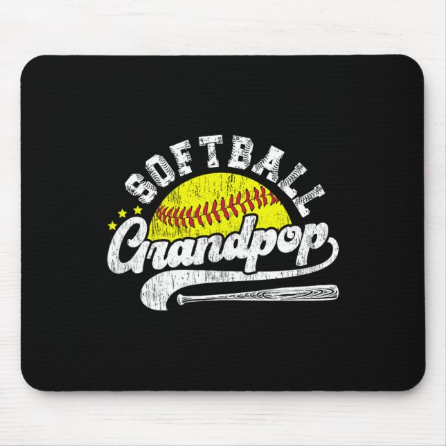 Softball-Opa eines Softball-Spielers Opa Mousepad (Vorne)