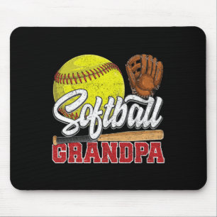 Softball Opa Softball Player Game Day Father's Mousepad