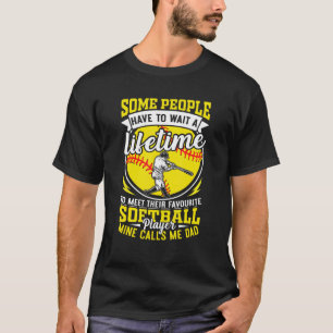 Softball Papa für Männer mein Lieblingsspieler nen T-Shirt