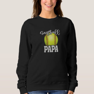 Softball Papa Vintage Softball Familie passend Sweatshirt