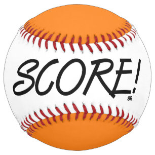 Softball Partition de balle douce blanche et orange