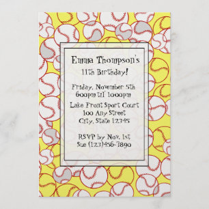 Softball-Party Einladung