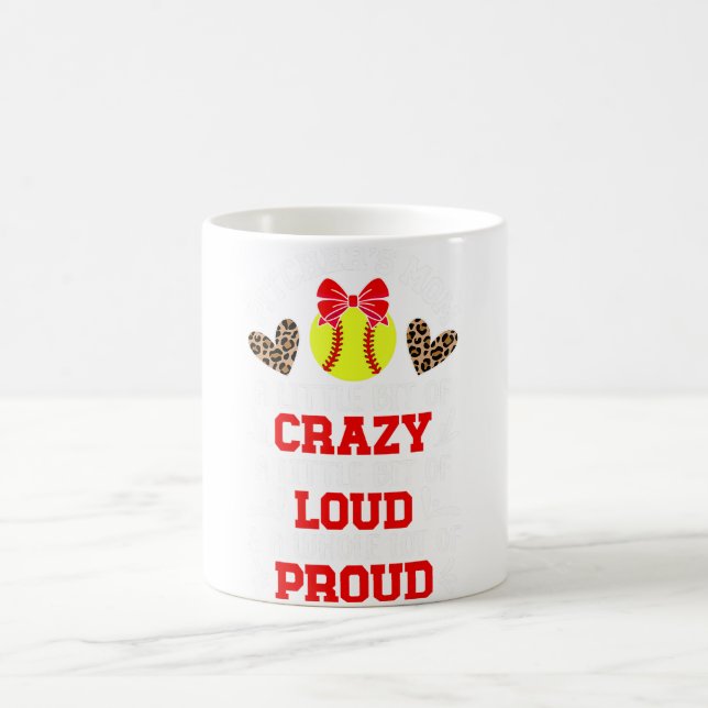 Softball Pitcher Mama Proud Mama eines Softball Pi Kaffeetasse (Mittel)