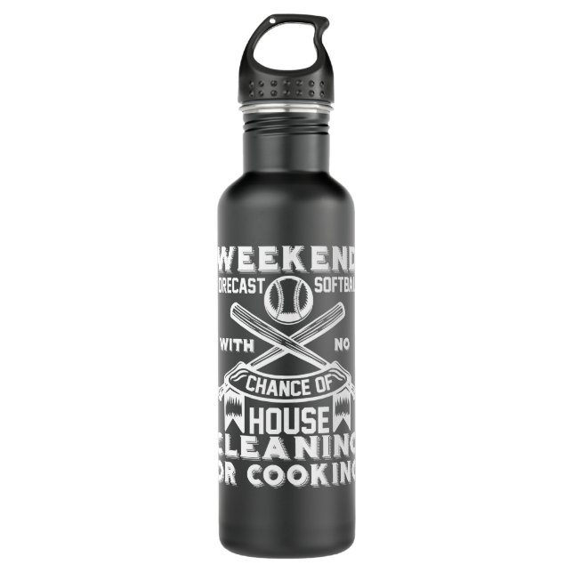 Softball Player Coach Fan Funny Quotes 71 Spieler Edelstahlflasche (Vorderseite)