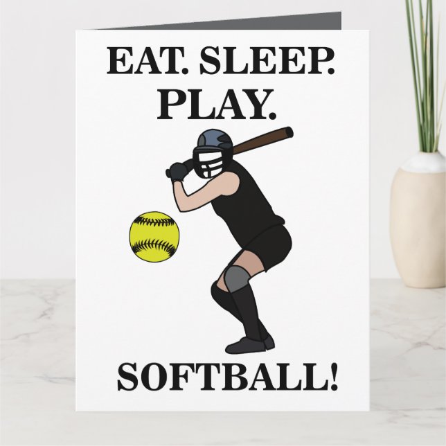Softball Player Coach Sports Party Karte (Vorderseite)
