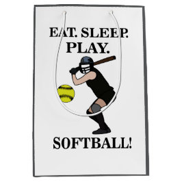 Softball Player Coach Sports Party Mittlere Geschenktüte