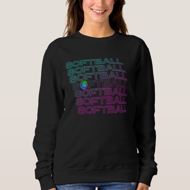 Softball-Player für Mädchen und Jugendliche Sweatshirt (Vorderseite)