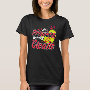 Softball Player Girls bereinigt Princess Sport Par T-Shirt