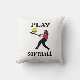 Softball Player Play Softball Kissen
