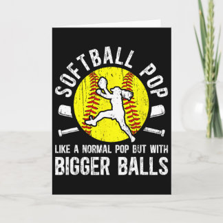 Softball Pop Grandpa Funny Pop Of A Softball Playe Karte