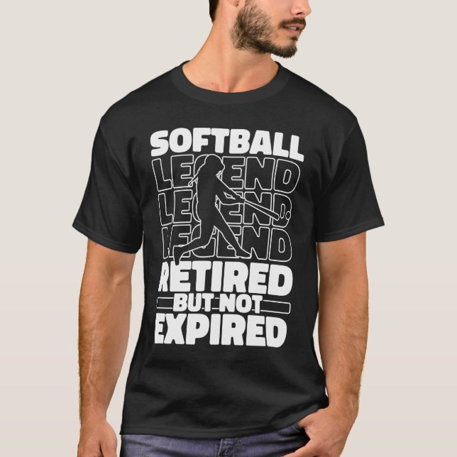 Softball Ruheständler Catcher Schlagmann Pitcher   T-Shirt (Vorderseite)