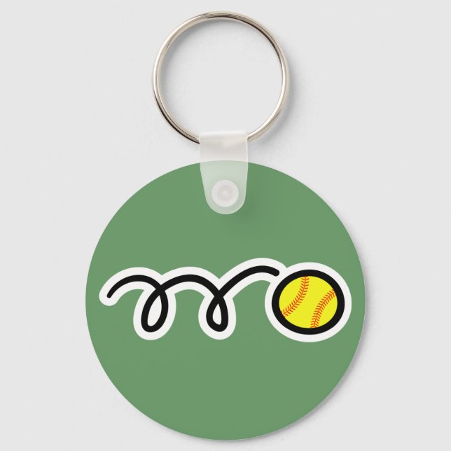Softball Schlüsselanhänger (Vorderseite)