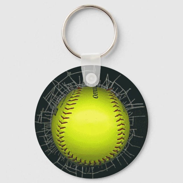 Softball-Schlüsselanhänger Schlüsselanhänger (Vorderseite)