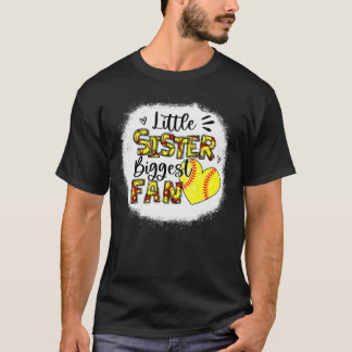 Softball Schwester Kleine Schwester größter Fan T-Shirt