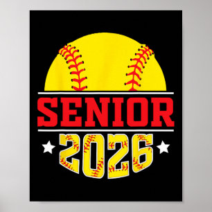 Softball Senior 2026 Klasse von 26 Senior Softball Poster