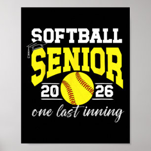 Softball Senior 2026 Letztes Inning Senior Softbal Poster