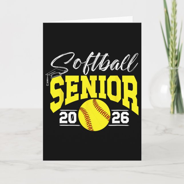 Softball Senior 2026 Senior Softball Player 2026  Karte (Vorderseite)