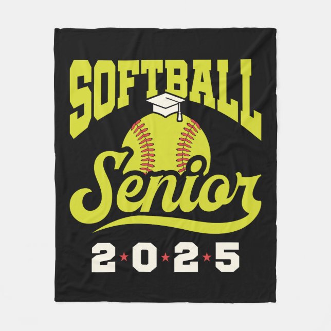 Softball Senior Class 2025 Fleecedecke (Vorderseite)