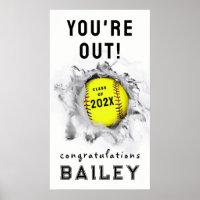 Softball Senior Night Abschluss Poster