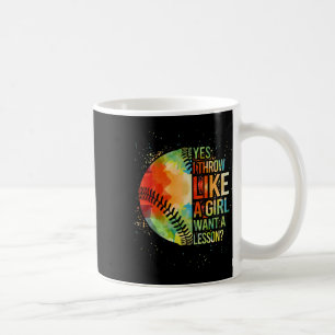 Softball-Shirt Ja, ich werfe wie ein Mädchen Lusti Kaffeetasse