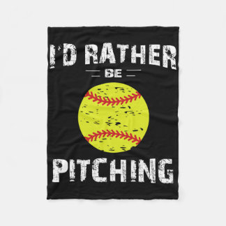 Softball-Shirts für Mädchen Pitcher, ich wäre lieb Fleecedecke