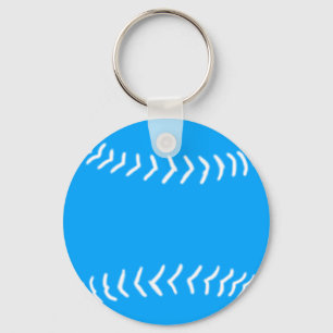 Softball-Silhouette-Schlüsselanhänger-Blau Schlüsselanhänger