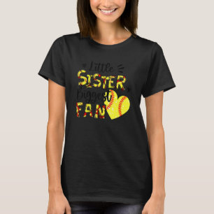 Softball Sister Little Sister Größter Fan T-Shirt
