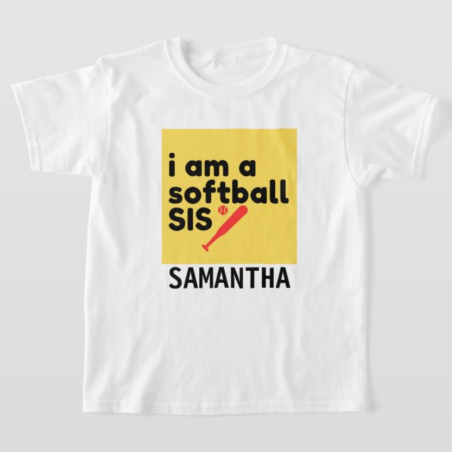 Softball Sister T - Shirt personalisieren Custom U (Ablage )