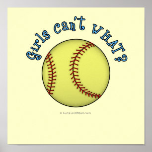 Softball-Sky Blue Poster
