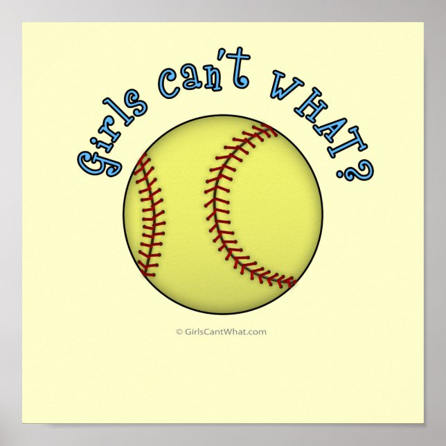 Softball-Sky Blue Poster (Vorne)