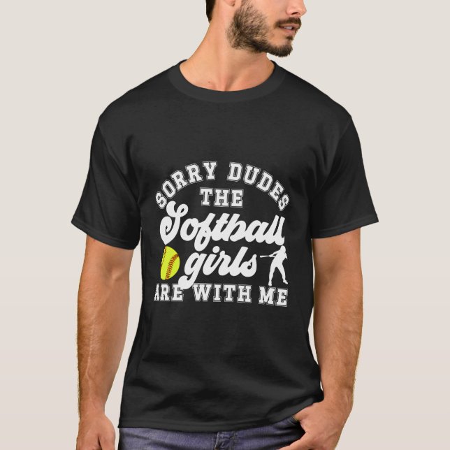 Softball Softball-Bruder eines Softball-Spielers T-Shirt (Vorderseite)