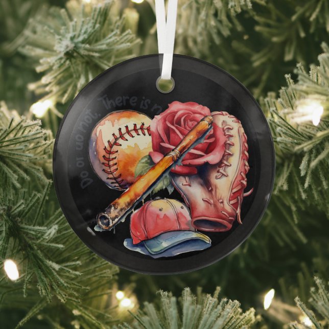 Softball Sommer Ornament Aus Glas (InSitu)
