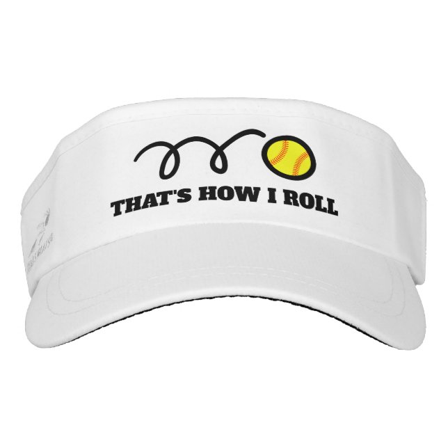 Softball-Sonnenblende mit lustigem Zitat Visor (Vorderseite)