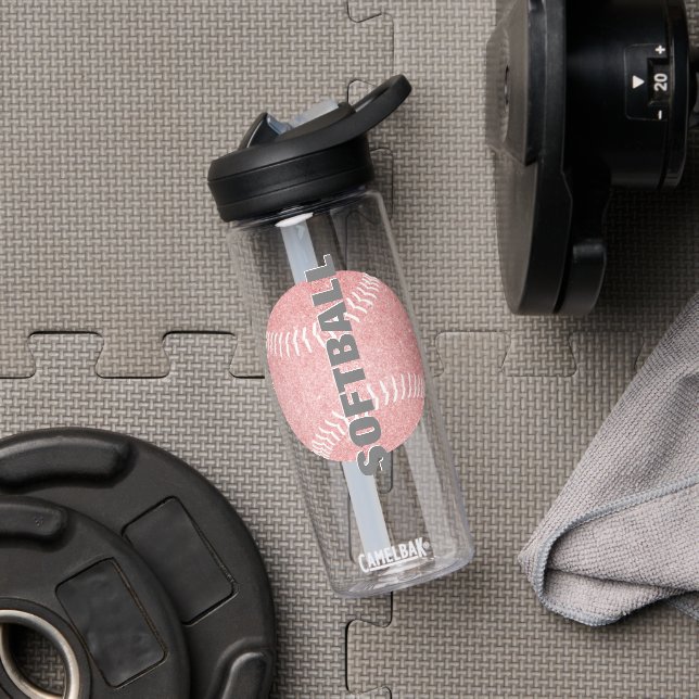 Softball-Spieler Name Jersey Nummer mädchenhaft ro Trinkflasche (Fitnessstudio)
