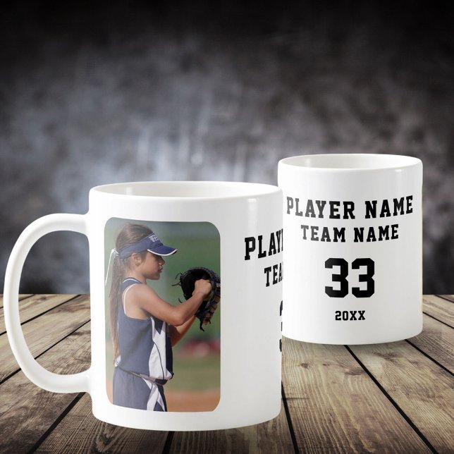 Softball-Spieler Name Nummer Team 2 Fotos Kaffeetasse (Von Creator hochgeladen)