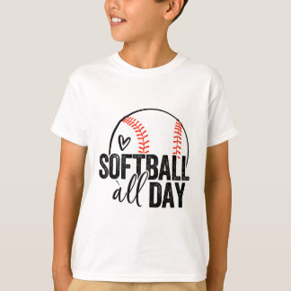 Softball-Spieler Teenager-Mädchen Frauen Männer So T-Shirt