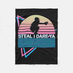 Softball-Spielerin Retro Steal Ich fordere dich he Fleecedecke