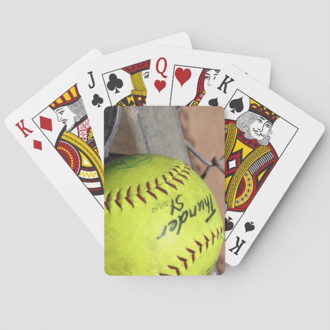 Softball-Spielkarten Spielkarten (Rückseite)