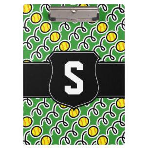 Softball-Sport-Clipboart Personalisiertes Monogr Klemmbrett