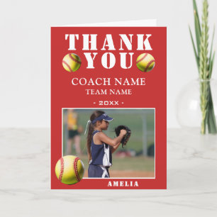 Softball-Sport-Foto-Trainer  Dankeskarte