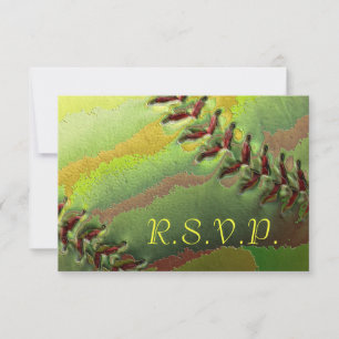 Softball Sports Mariage thème RSVP avec carte enfa