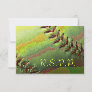Softball Sports Mariage thème RSVP avec carte enfa