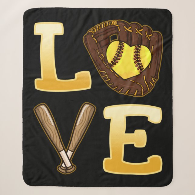 Softball Sports Softball Player Sherpadecke (Vorderseite)