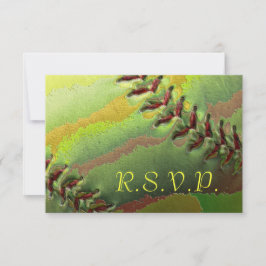 Softball Sports Wedding Thema UAWG mit Kinderkarte RSVP Karte