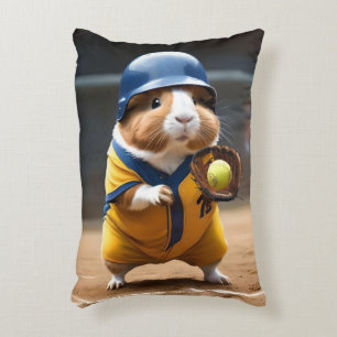 Softball-Star: Das große Spiel des Meerschweinchen Dekokissen