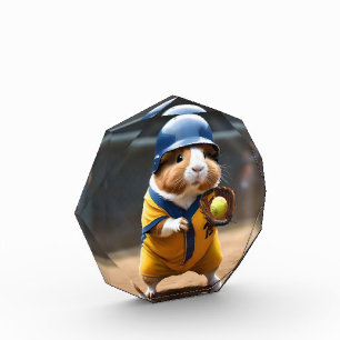 Softball-Star: Das große Spiel des Meerschweinchen Fotoblock