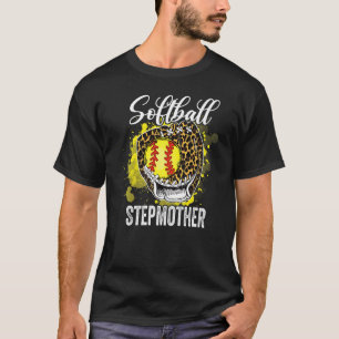 Softball Stepmutter Leopard Game Day Mütter T-Shirt
