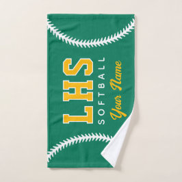 Softball Stiche Custom Sport Handtuch Team Initial