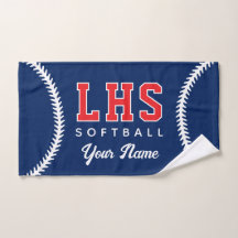Softball Stitches Custom Sport Towel Team Initials