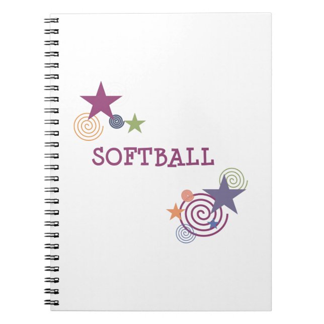 Softball-Strudel Notizblock (Vorderseite)